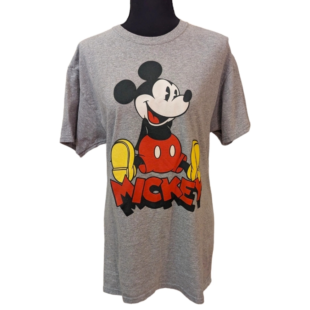 Classic Disney Mickey Mouse gray T shirt Medium‎